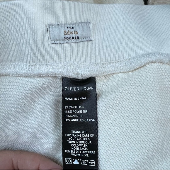 NWT Oliver Logan The Edwin Jogger in Cream- Size XXL - Picture 8 of 8